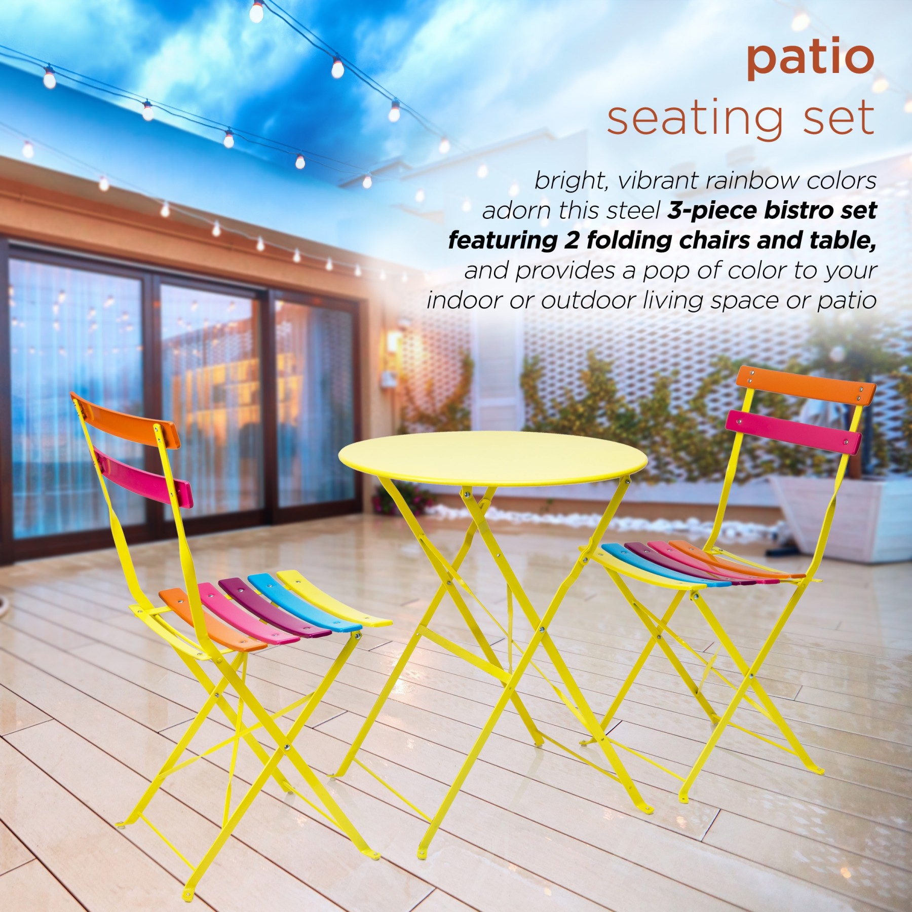 Rainbow sales bistro set