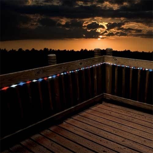 Flipo Red/White/Blue Solar Rope LED Lights 