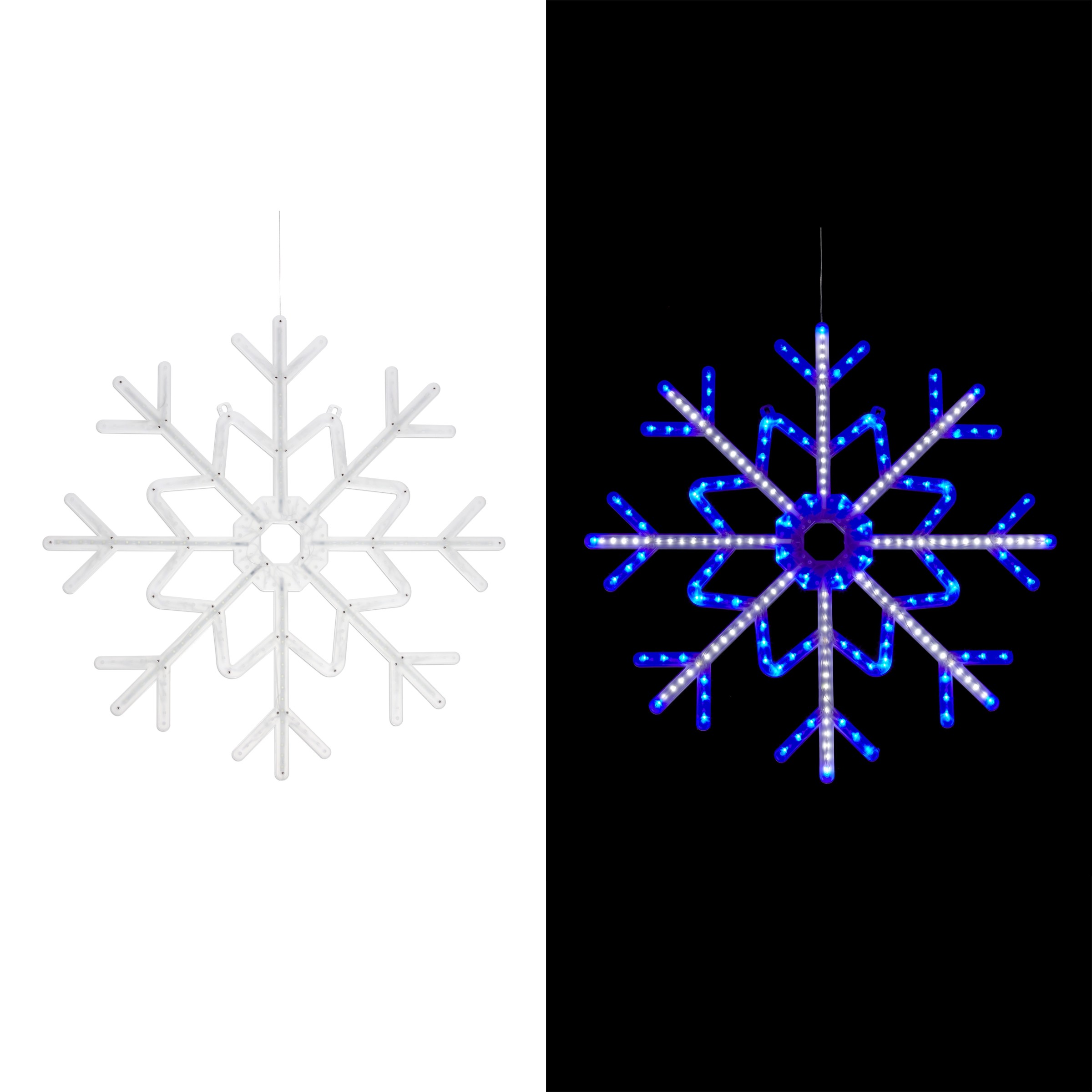 Snowflake Décor w/ 128 Blue and 256 White LED Motion Lights