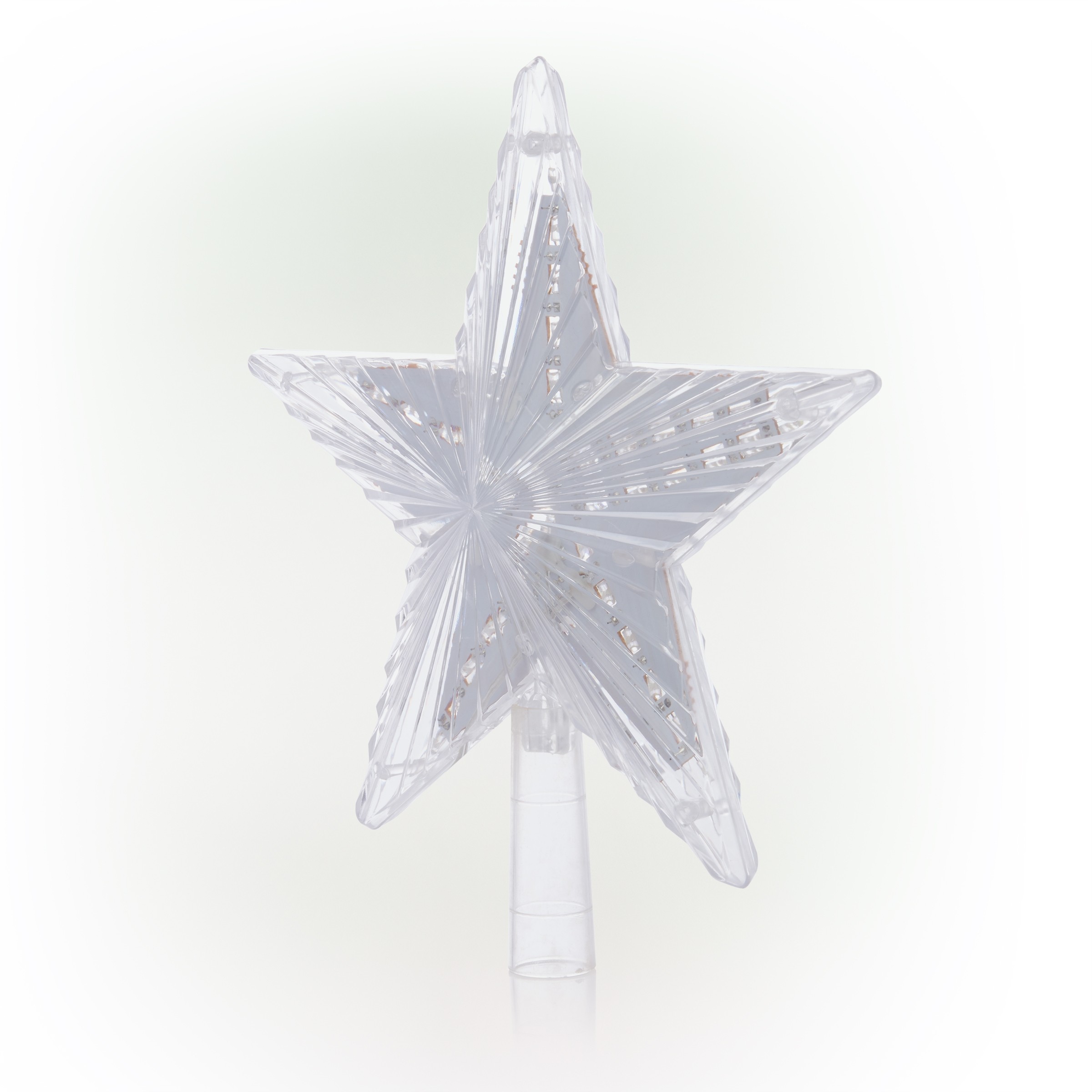 Alpine Corporation Flashing Star Tree Topper with Cool White LED Lights