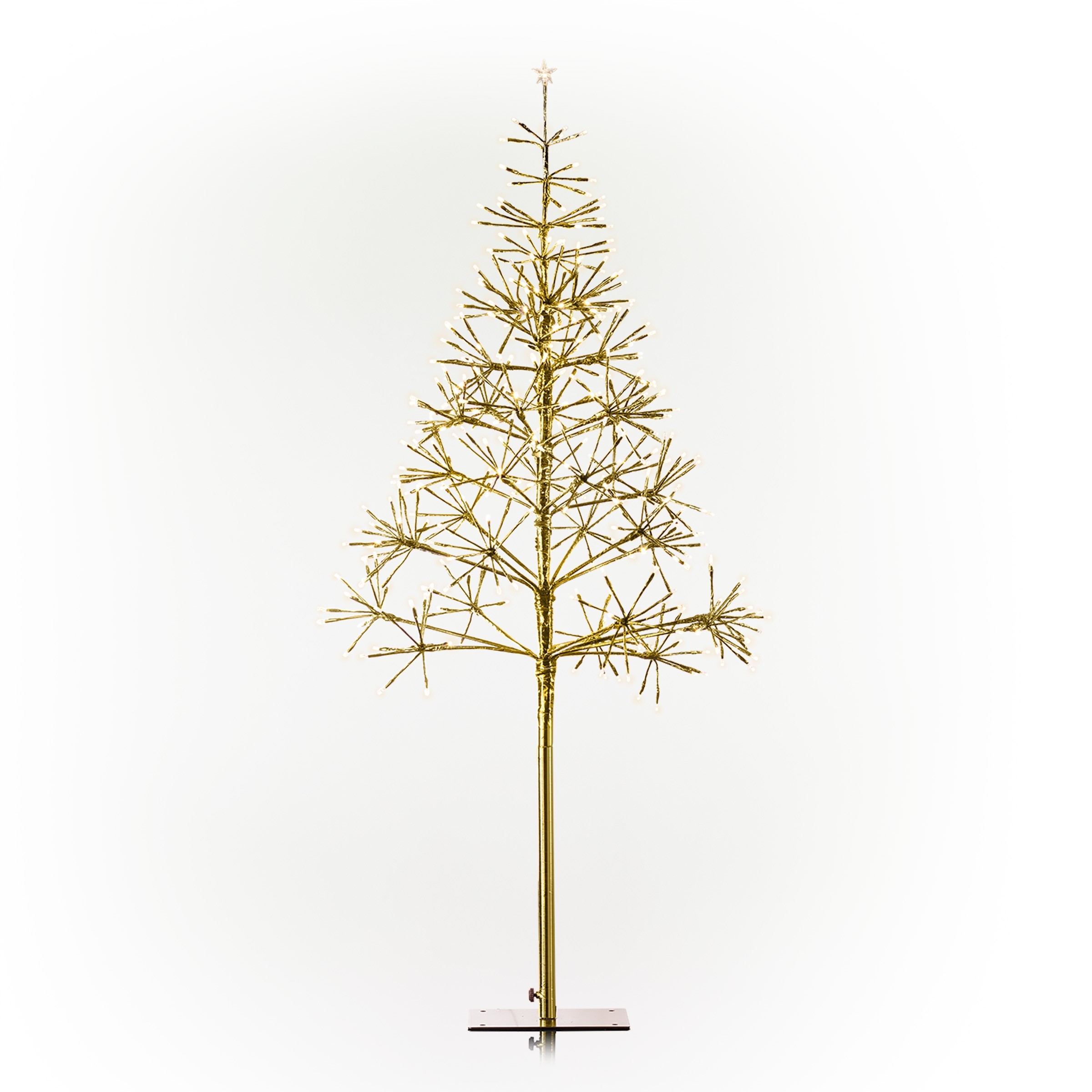 53" Festive Golden Christmas Tree with Warm White LED Lights