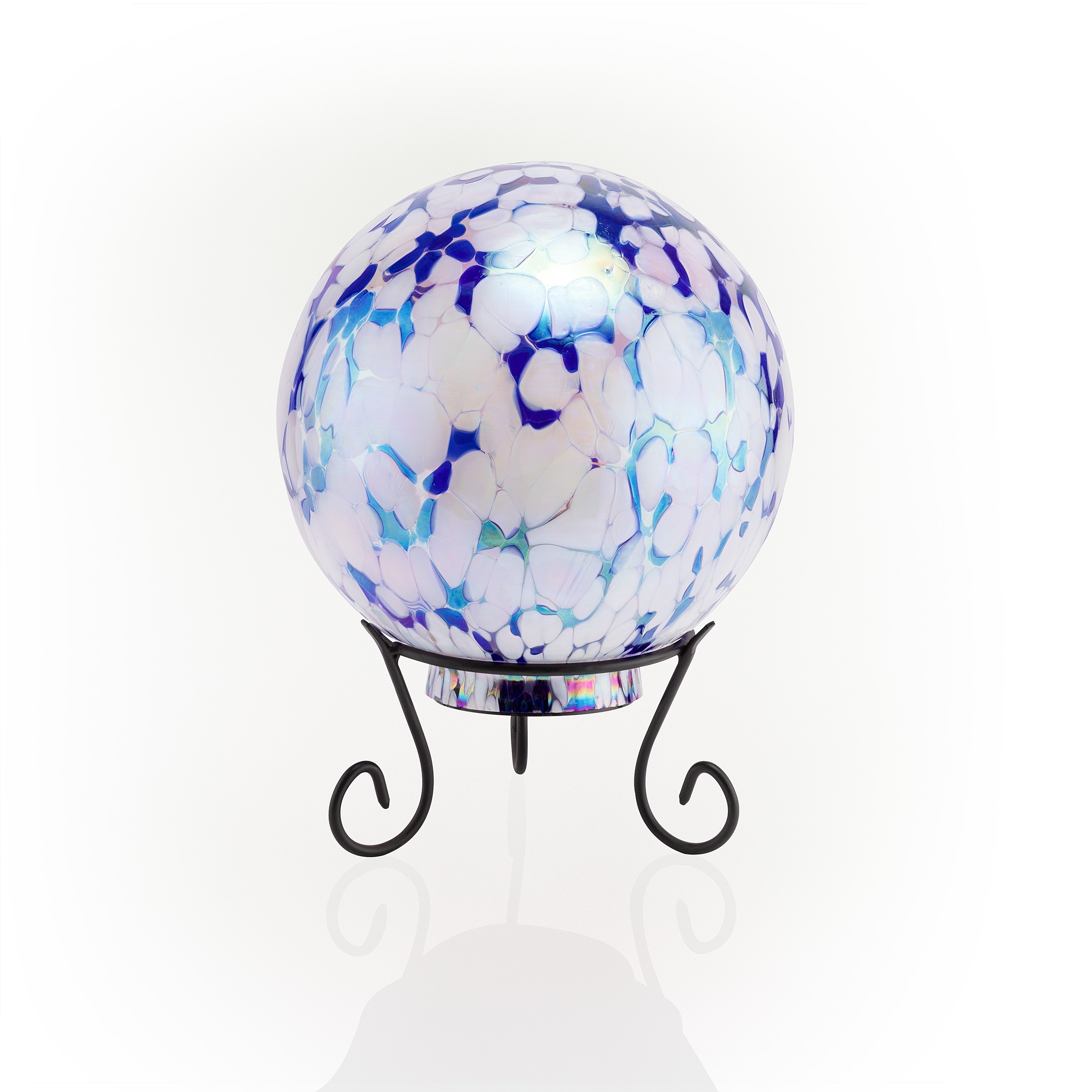 Blue and White Gazing Globe with LED Lights