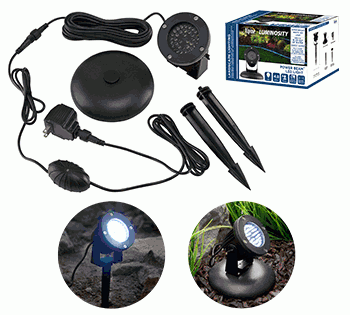 Pond & Landscape LED Light w/ Photocell & Transformer - Aluminum