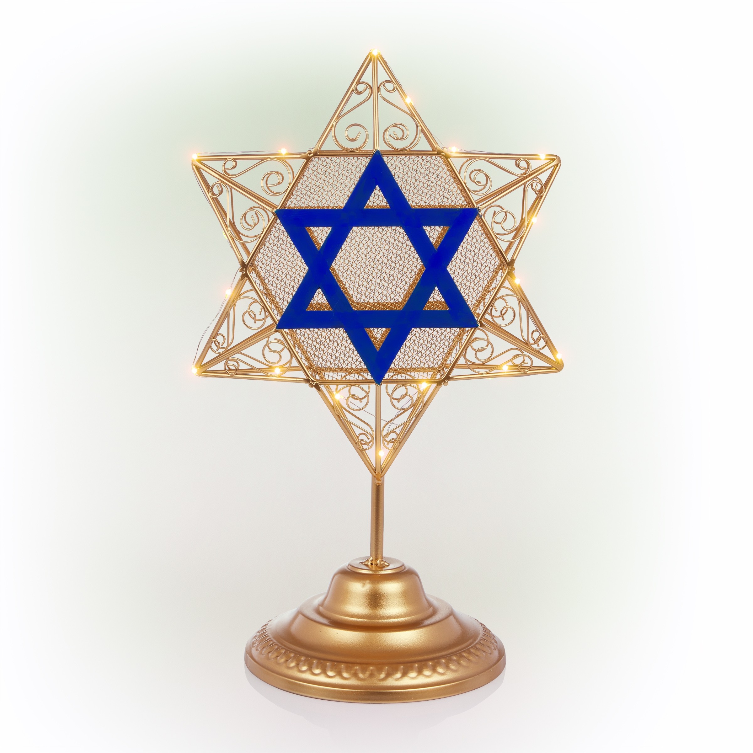 Alpine Corporation Hanukkah Star of David Tabletop Decoration