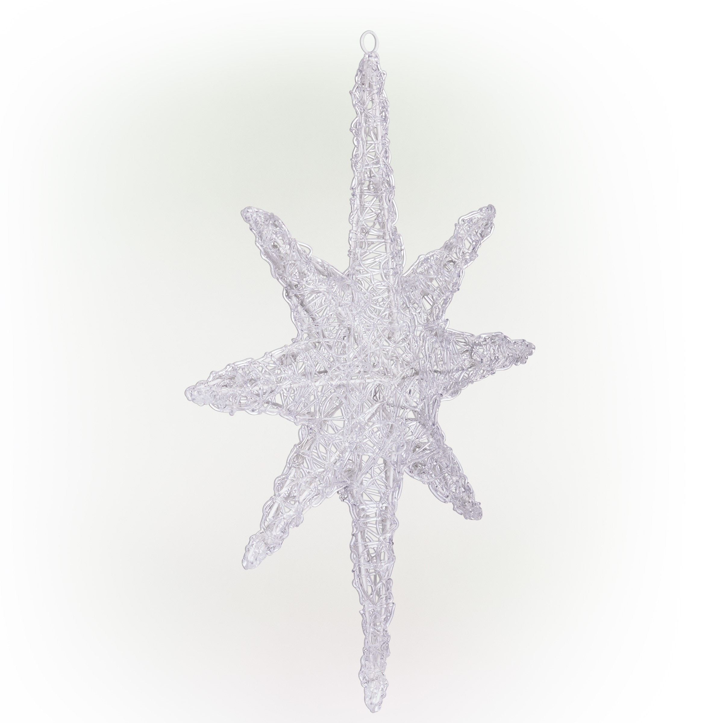 Alpine Corporation 3D Hanging Star Christmas Décor with LED Lights