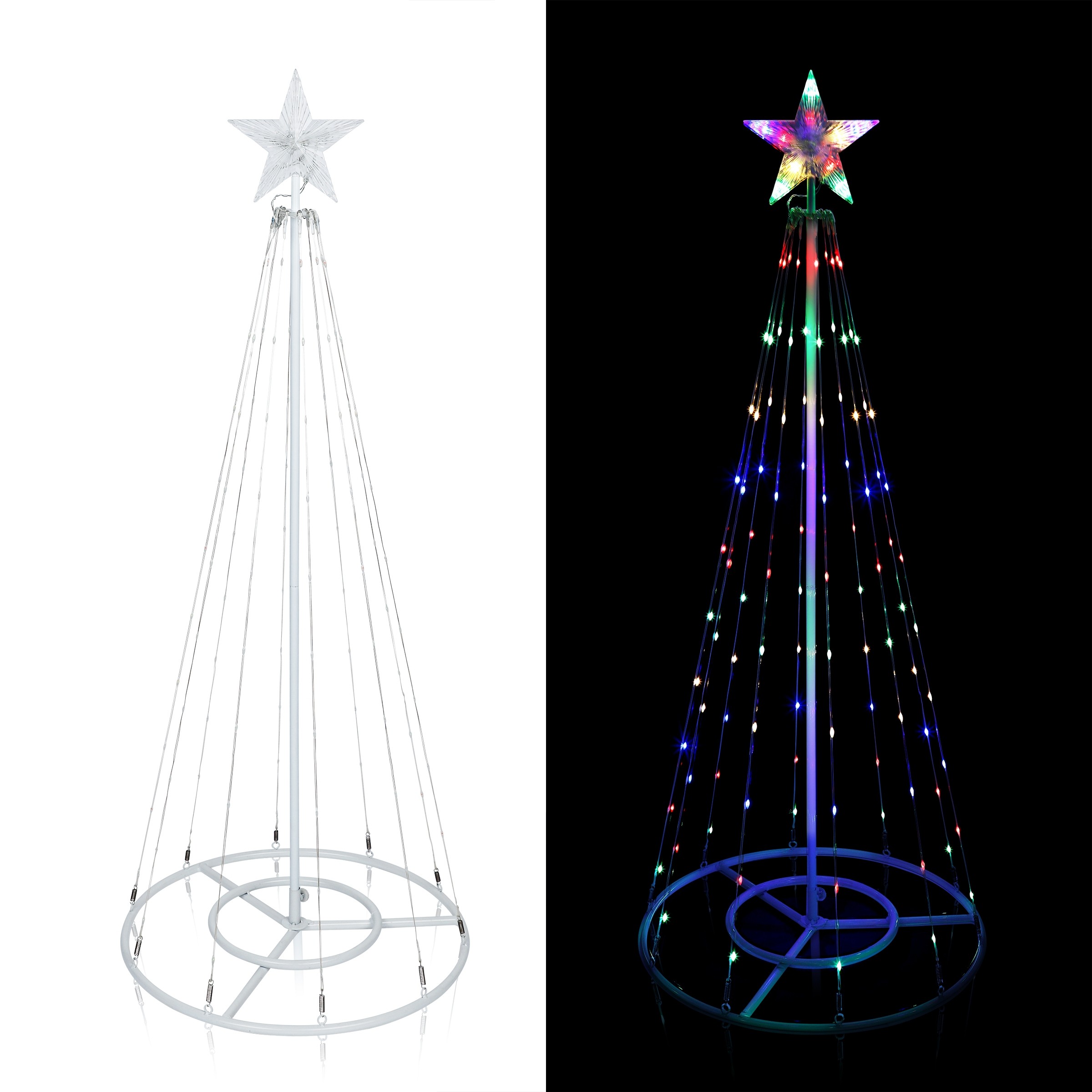 Christmas Tree Tower w/ 110 8 Function Multicolor LEDs Sm