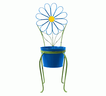 BLUE FLOWER PLANTER 