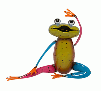 COLORFUL YOGA FROG STRETCHING DÉCOR