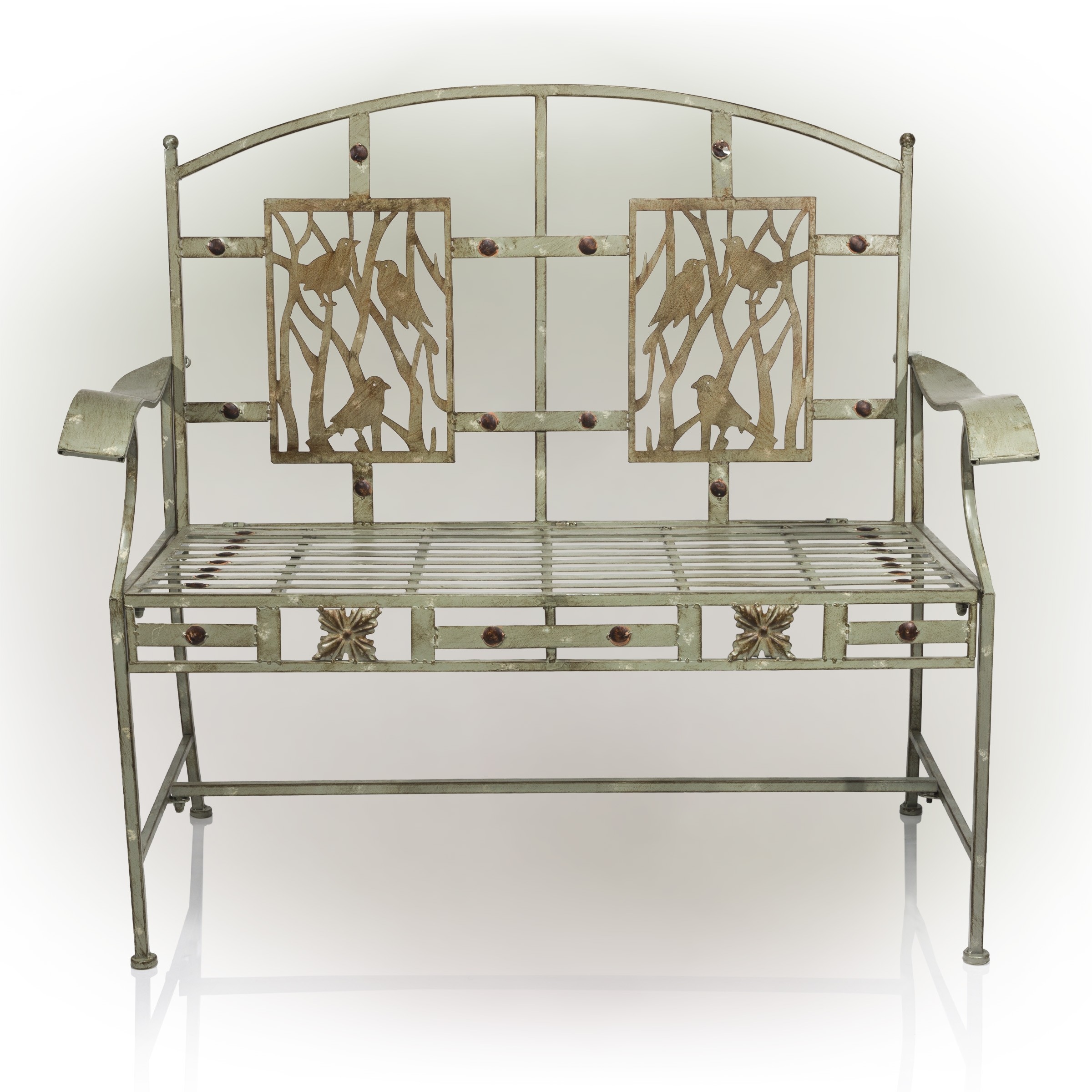 44" Wide Songbird Metal Bench 