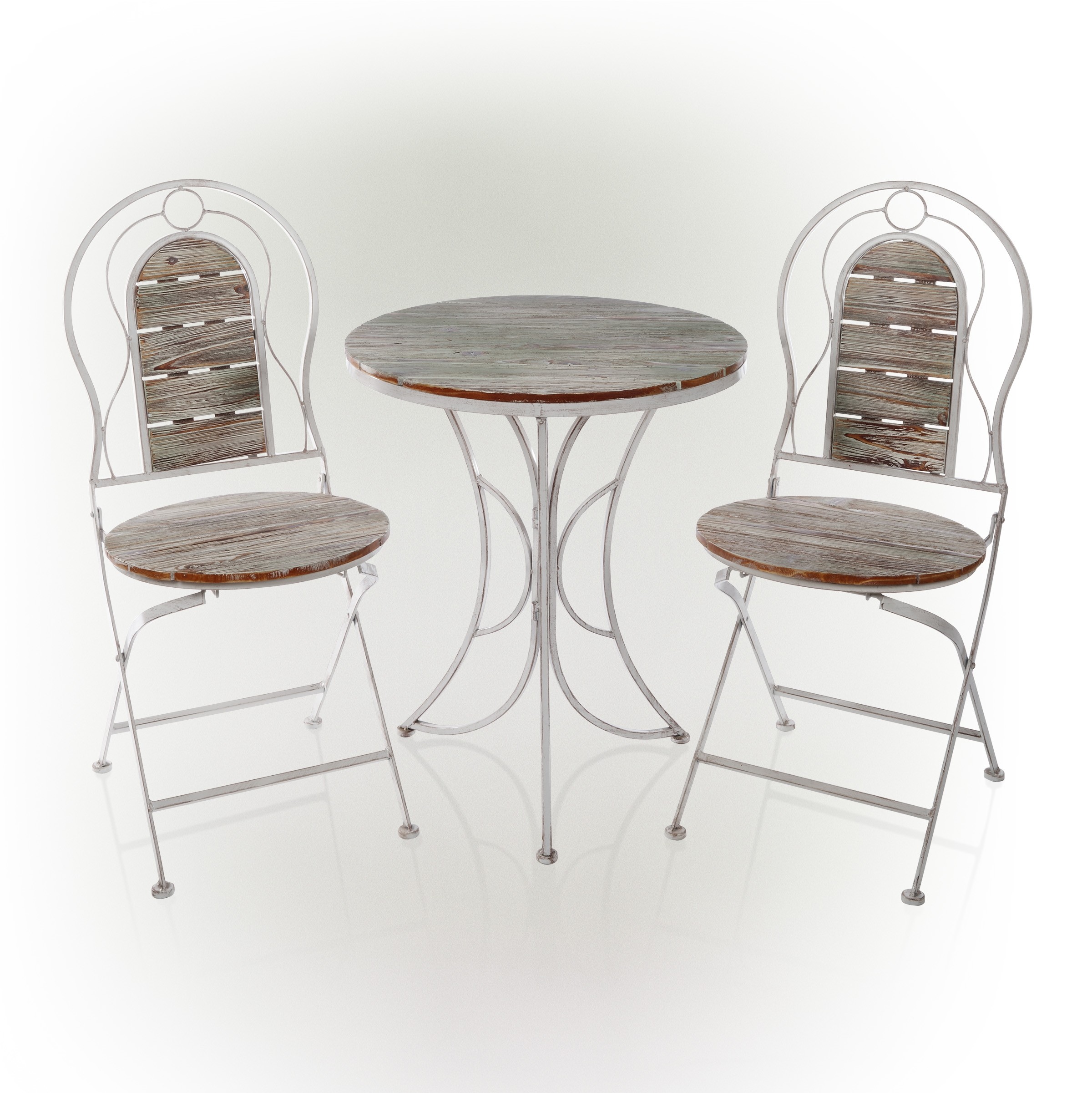 Alpine Corporation Green Weathered Wood Bistro Set, 3-Piece