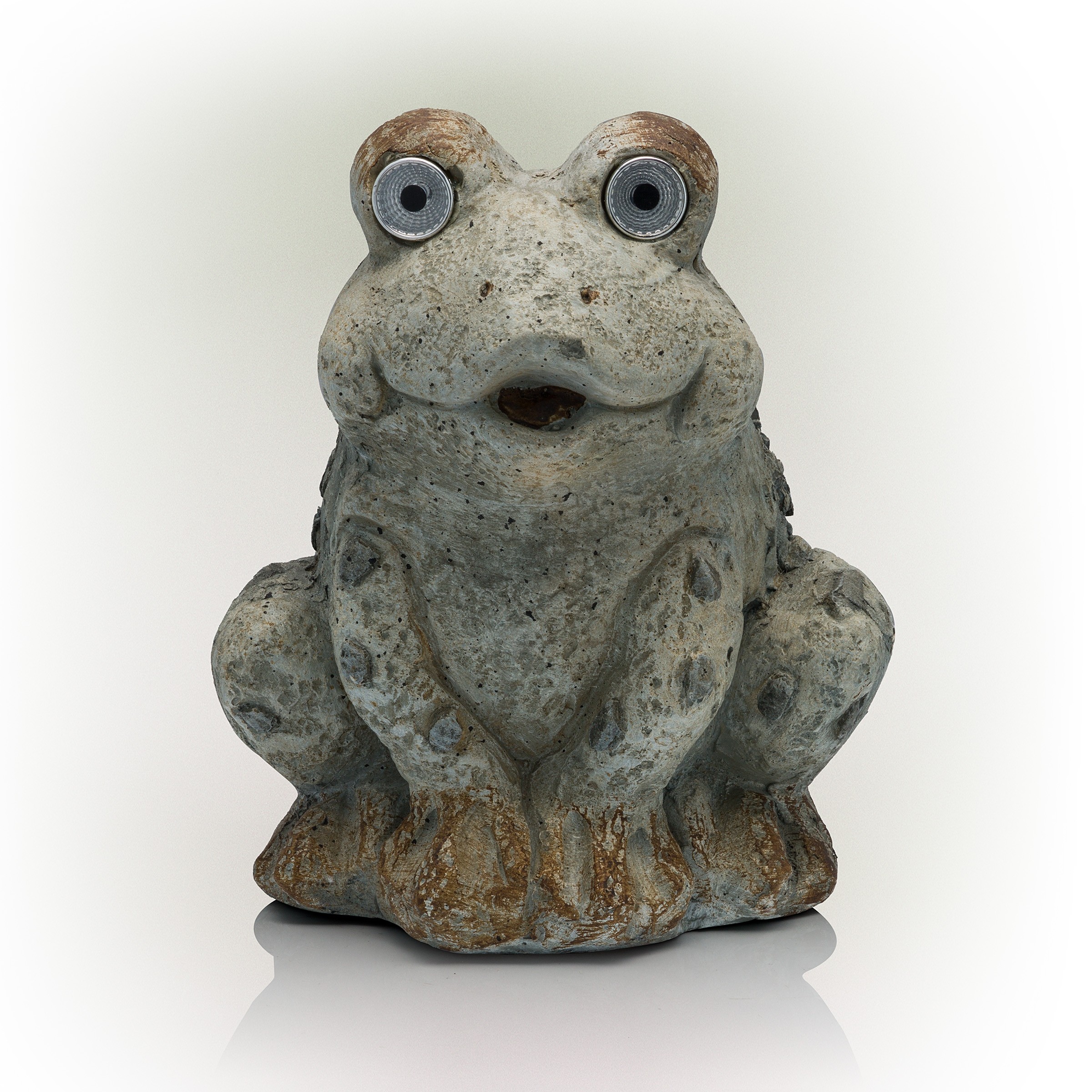 10" Solar Frog Statue