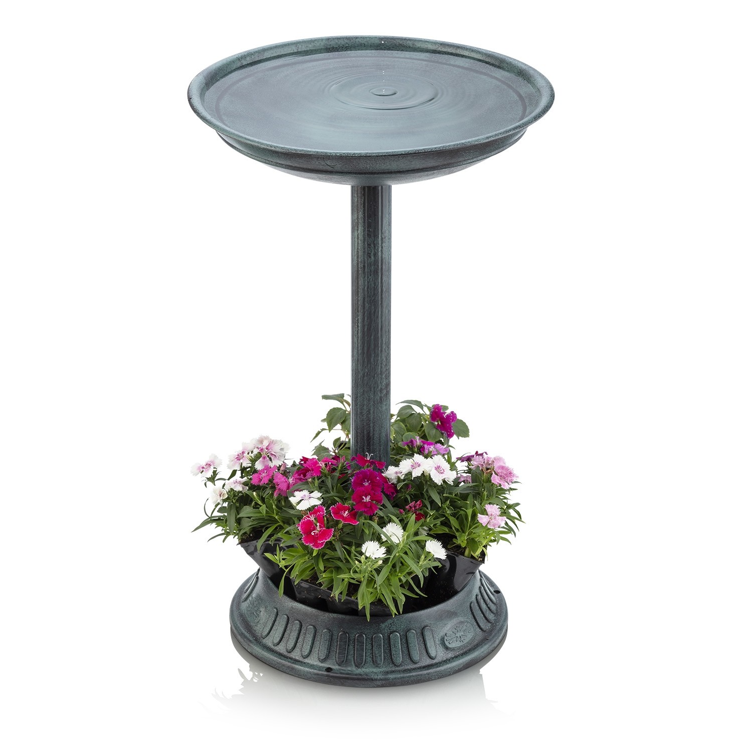 25" Birdbath With Planter Pedestal 