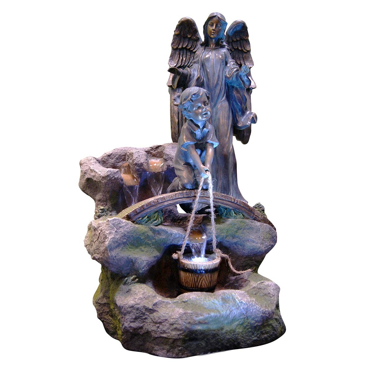 Alpine 29" Tall Boy and Angel Fountain