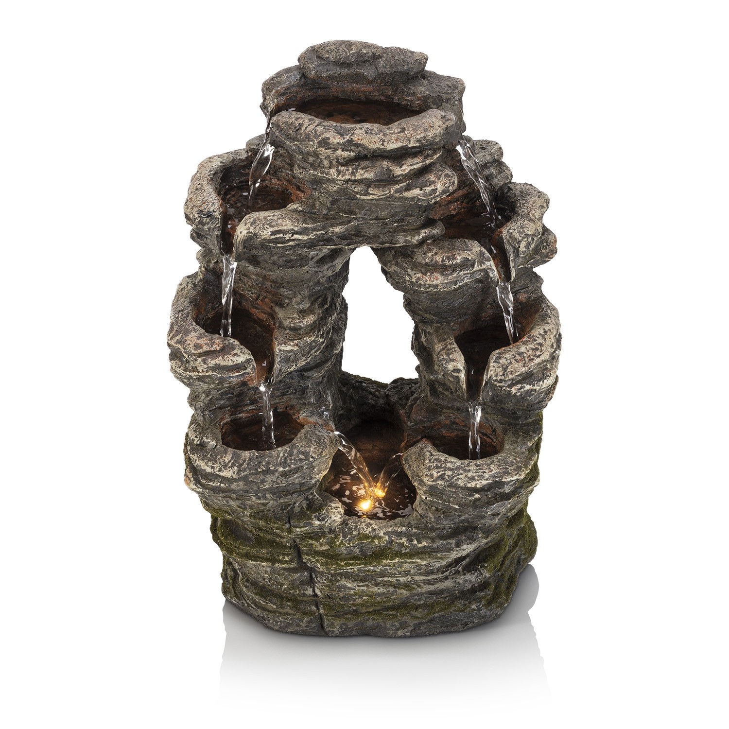 14" OVAL SHAPED ROCK FOUNTAIN 