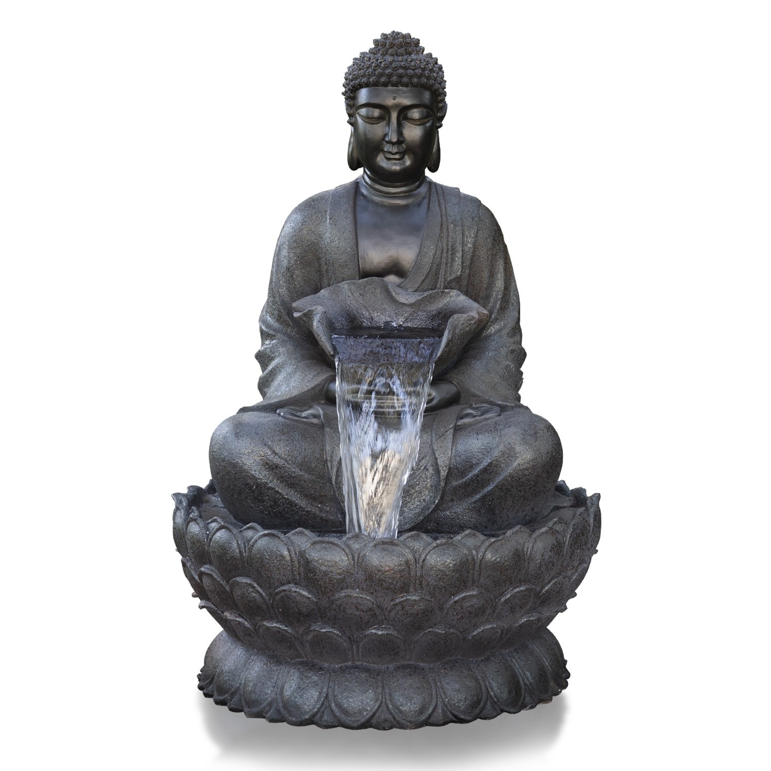 54" BUDDHA ZEN FOUNTAIN WITH LED LIGHT