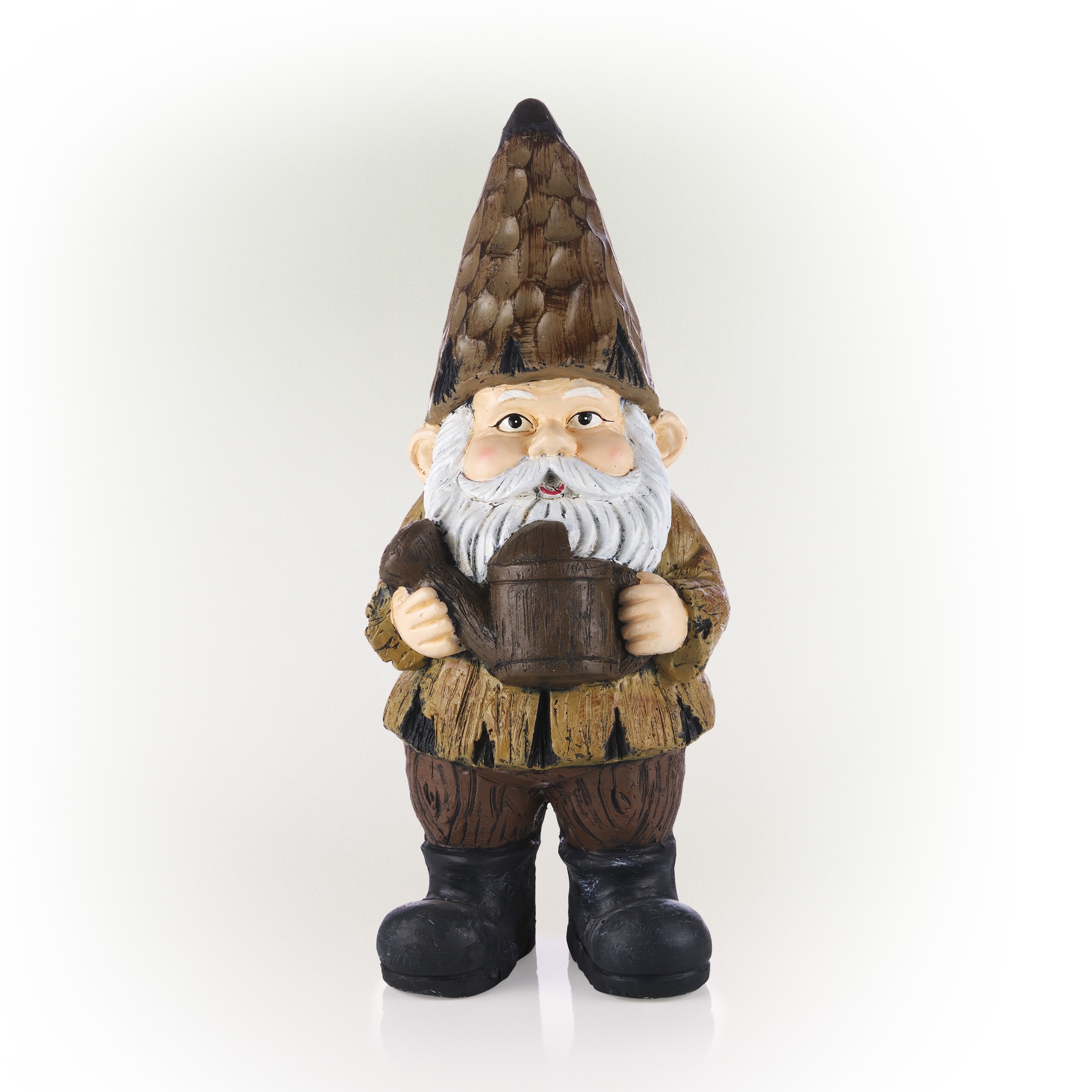 Gnome Holding Watering Can Statue
