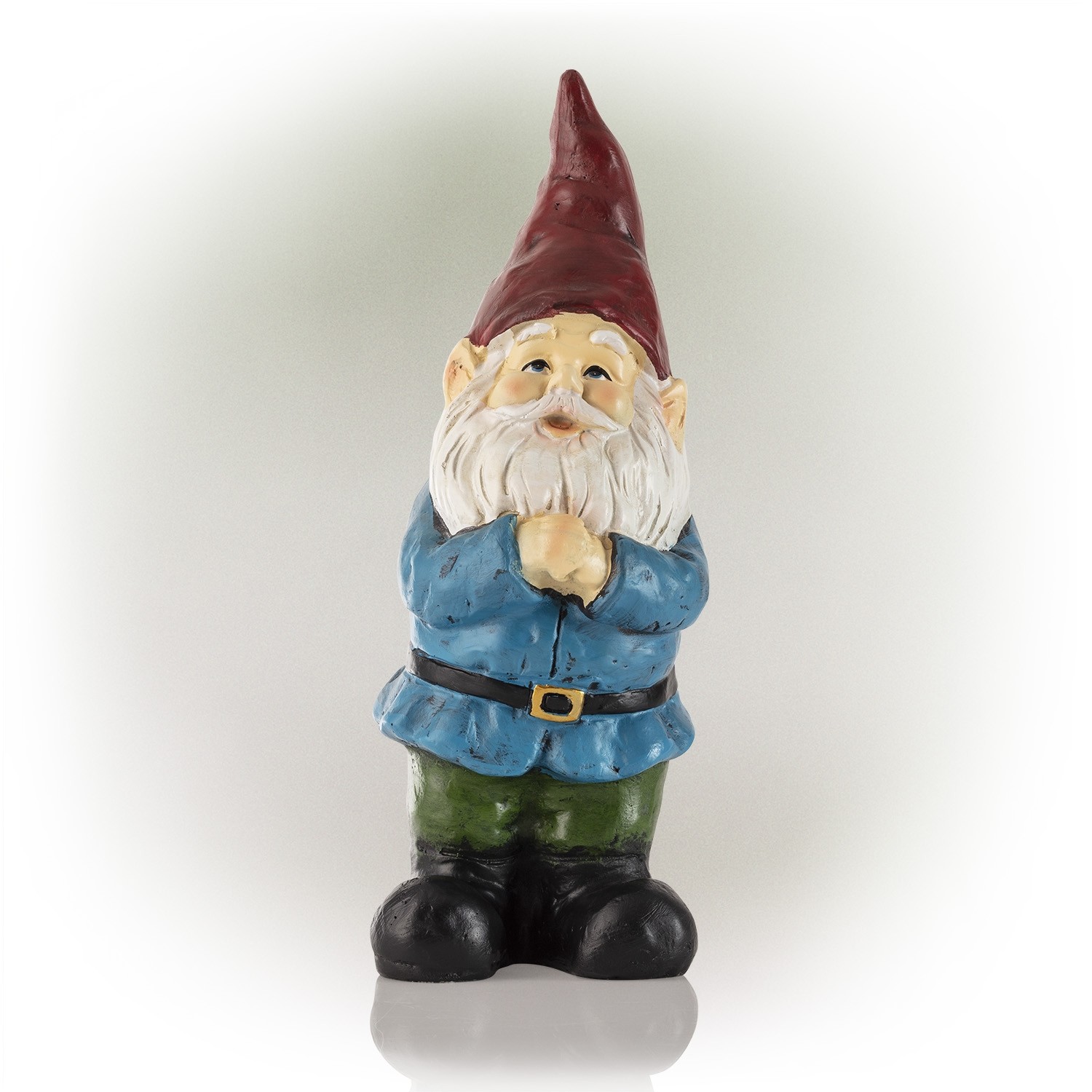 Bearded Garden Gnome Statue with Red Hat