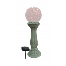 24" Tall Solar Gazing Globe Stand with 3 LED Lights