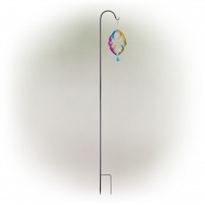 19" Multi-Color Metallic Hanging Wind Spinner with Shepherd Hook