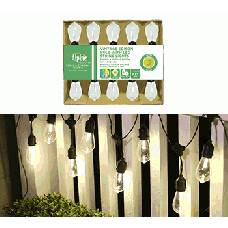 10PC VINTAGE EDISON BULB STRING LIGHTS WITH TIMER W/LEDS