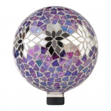 10" MOSAIC GLASS PURPLE GLOBE 