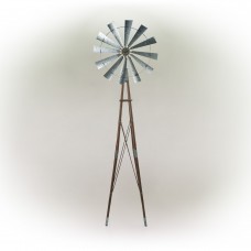 101" METALLIC KINETIC WINDMILL GARDEN STAKE WITH RUSTIC FINISH101" METALLIC KINETIC WINDMILL GARDEN STAKE WITH RUSTIC FINISH