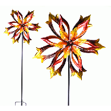 96" DOUBLE-SIDED FLAME SPINNING GARDEN STAKE