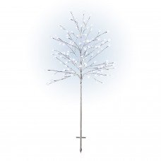 58" Frosty Christmas Snowflake Tree with Cool White LED Lights