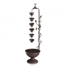 38" HANGING 6-CUP TIERED FLOOR FOUNTAIN 
