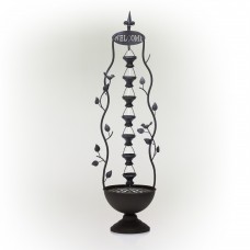 SEVEN HANGING CUP TIER LAYERED FLOOR FOUNTAIN 