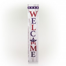 Wooden American Porch "Welcome" Sign with Back Easel