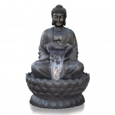 54" BUDDHA ZEN FOUNTAIN WITH LED LIGHT