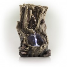 11" TALL WATERFALL TABLETOP FOUNTAIN W/ LED 