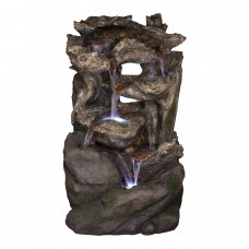 40" RAINFOREST WATERFALL FOUNTAIN W/ LED LIGHT