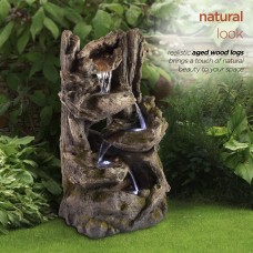 38" TALL MULTI TIER RAINFOREST FOUNTAIN WITH LED LIGHTS 