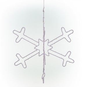 Alpine Corporation Hanging Snowflake Christmas Décor with LED Lights
