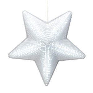 19" 3D Star Hanging Decoration w/ 45 LED Lights - 6 Functions