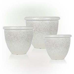 WHITE VASE PLANTER - SET OF 3 