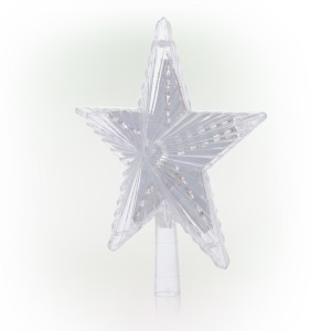 Alpine Corporation Flashing Star Tree Topper with Cool White LED Lights