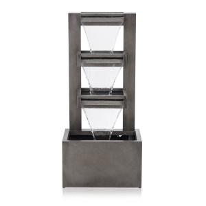 43" METAL TIERED WATERFALL FOUNTAIN