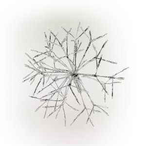 39" Foil Tree Branch Lighted Decor Stake with Warm White LED