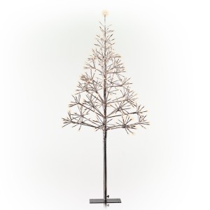 53" Festive Silver Christmas Tree with Warm White LED Lights