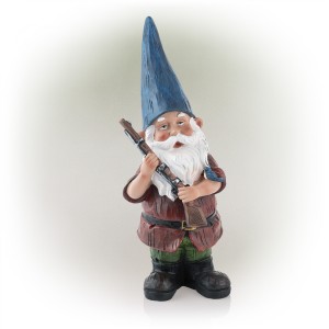 Hunting Red Shirt Garden Gnome Statue