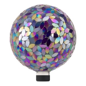 10" MOSAIC GAZING BALL - PURPLE