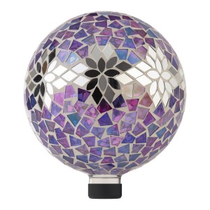 10" MOSAIC GLASS PURPLE GLOBE 