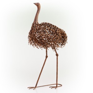 METAL OSTRICH STATUE 