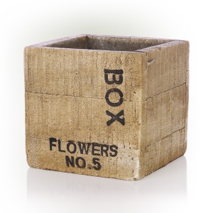 WOOD-LIKE SQUARE FLOWER BOX POT PLANTER