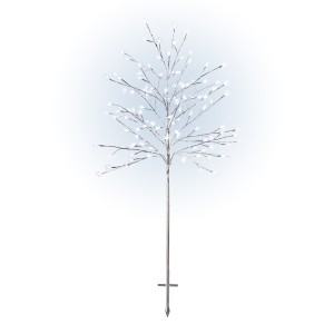 58" Frosty Christmas Snowflake Tree with Cool White LED Lights