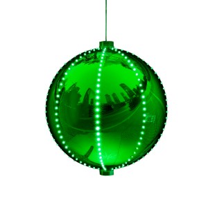 12" Christmas Ball Ornament w/240 Chasing LED Lights