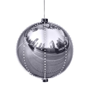 12" Christmas Ball Ornament w/240 Chasing LED Lights